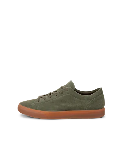 Ecco Soft 10 - Men's Suede Sneaker In Green