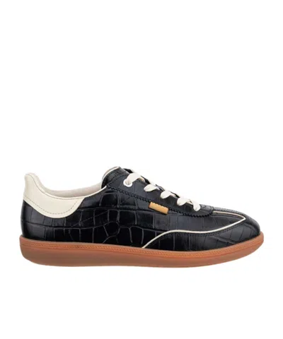 Ecco Soft 11 Women's Leather Lace-up Sneaker In Black