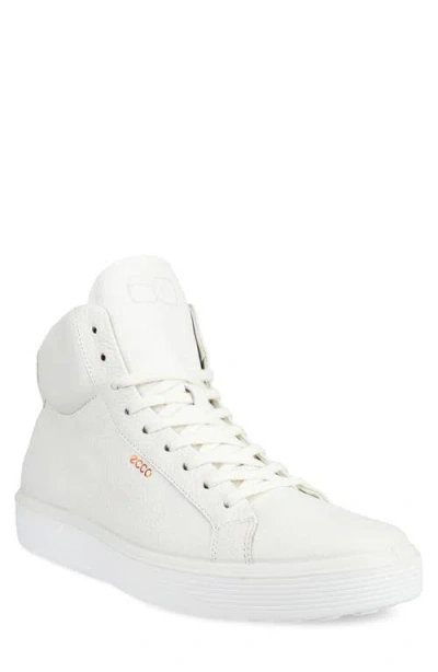 Ecco Soft 60 High Top Sneaker In White