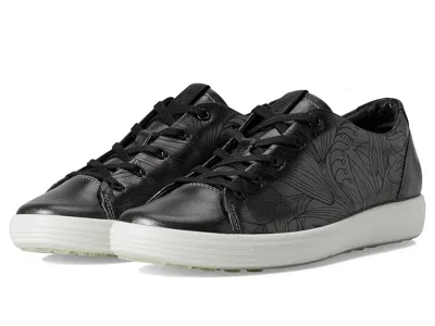Ecco Soft 7 Floral Sneaker In Black