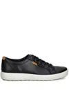 Ecco Soft 7 Leather Sneakers In Black