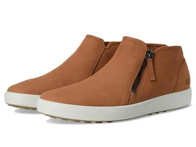 Ecco Soft 7 Low Cut Zip Bootie In Brown