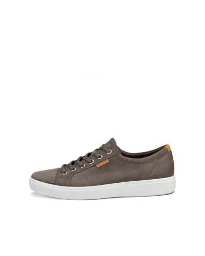 Ecco Soft 7 - Men's Nubuck Sneaker In Brown