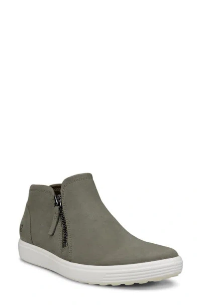 Ecco Soft 7 Mid Top Zip Sneaker In Green