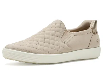 Ecco Soft 7 Quilted Easy Slip-on Sneakers In Neutral