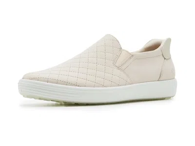 Ecco Soft 7 Quilted Easy Slip-on Sneakers In Neutral