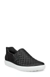 Ecco Soft 7 Slip-on Quilted Sneaker In Black