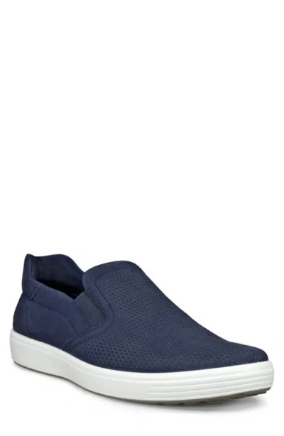 Ecco Soft 7 Slip-on Sneaker In Marine/marine