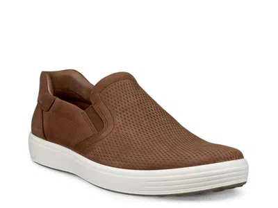 Ecco Soft 7 Easy Slip On Sneaker In Brown