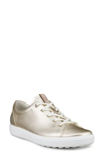 Ecco Soft 7 Sneaker In Pure White Gold