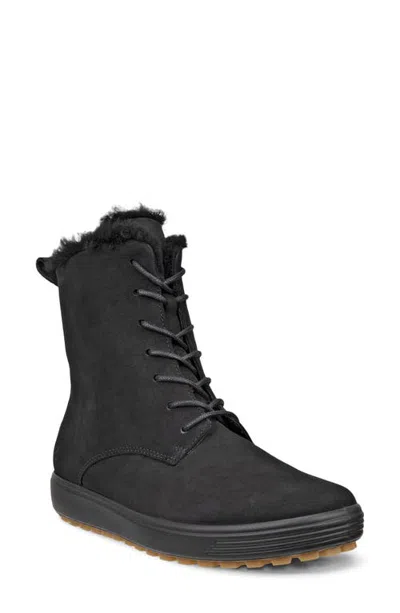 Ecco Soft 7 Tred High Cut Leather Boot In Black