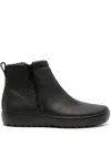 Ecco Soft 7 Tred Leather Boots In Black