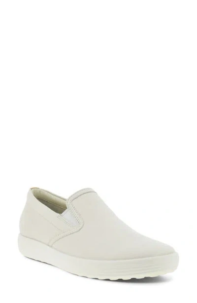 Ecco Soft 7 Water Resistant Slip-on Sneaker In White/powder