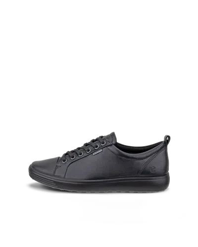 Ecco Soft 7 - Women's Leather Gore-tex Sneaker In Black