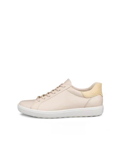 Ecco Soft 7 - Women's Leather Slip-in Sneaker In Beige