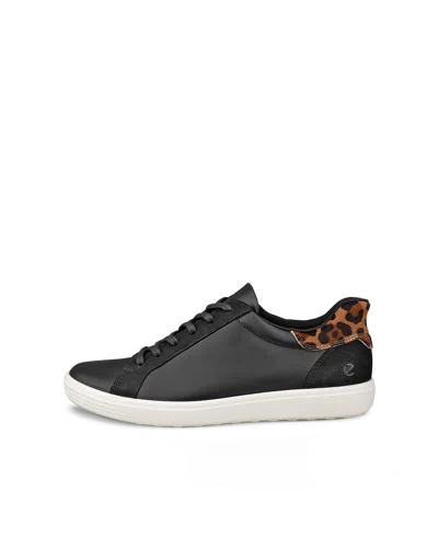 Ecco Soft 7 - Women's Leather Slip-in Sneaker In Black