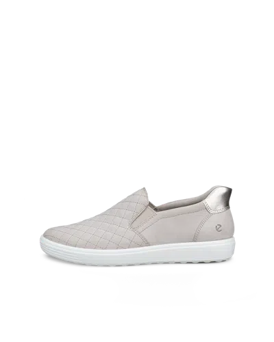 Ecco Soft 7 - Women's Leather Slip-on Shoe In Beige