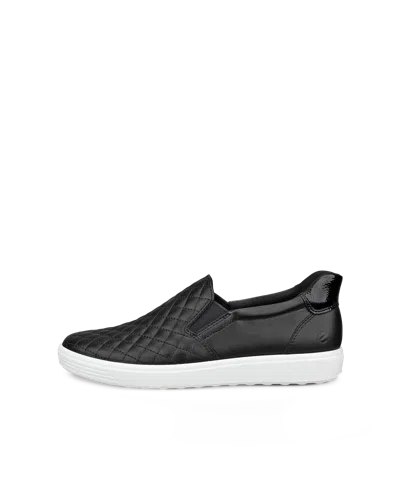 Ecco Soft 7 - Women's Leather Slip-on Shoe In Black