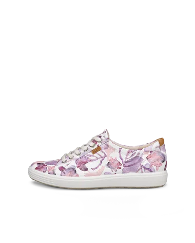 Ecco Soft 7 - Women's Leather Sneaker In Multicolor