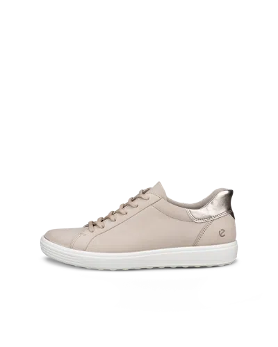 Ecco Soft 7 - Women's Nubuck Lace-up Shoe In Pink