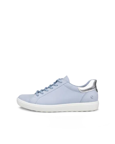 Ecco Soft 7 - Women's Nubuck Lace-up Shoe In Blue