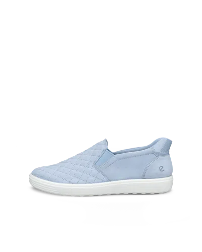 Ecco Soft 7 - Women's Nubuck Slip-on Shoe In Blue