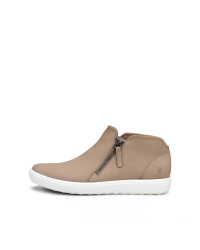 Ecco Soft 7 - Women's Nubuck Zip Bootie In Gray