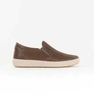 Ecco Soft 7 Woven 2.0 Slip-on In Taupe In Grey