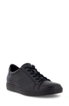 Ecco Soft Classic Leather Sneaker In Black