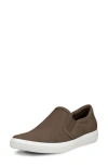 Ecco Soft Classic Slip-on Sneaker In Dark Clay