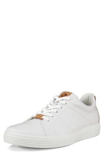 Ecco Soft Classic Sneaker In White/ Lion