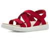 Ecco Soft Cross Strap Sandal In Red