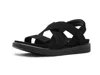 Ecco Crossover Touch-strap Sandals In Black
