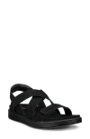 Ecco Crossover Touch-strap Sandals In Black