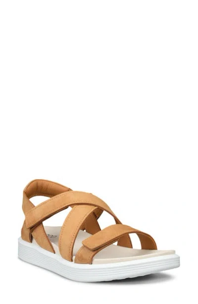 Ecco Soft Cross Strap Sandal In Brown