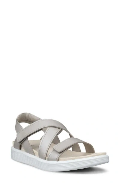Ecco Soft Cross Strap Sandal In Neutral