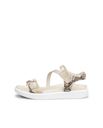 Ecco Soft Sandal - Women's Leather Two Strap Sandal In Multi