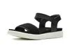 Ecco Soft Two Strap Sandal In Black