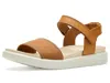 Ecco Soft Two Strap Sandal In Brown