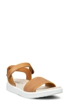 Ecco Soft Two Strap Sandal In Brown