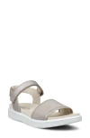 Ecco Soft Two Strap Sandal In White
