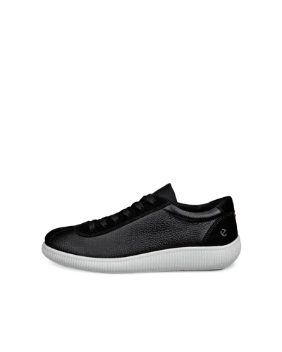 Ecco Soft Zero - Women's Leather Sneaker In Black