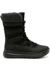 Ecco Solice Insulated Leather Boots In Black
