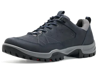 Ecco Sport Receptor Trekk Men's Walking Shoes Marine/steel: Eu 45 (us Men's 11-11.5) D - Medium, Leather/textil In Blue