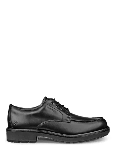 Ecco Streamlined Lace-up Shoes With Smooth Leather Upper In Black