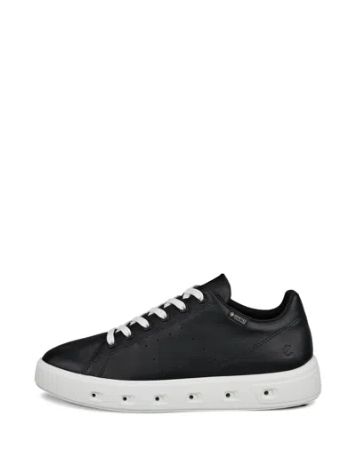 Ecco Street 720 Perforated Sneakers In Black