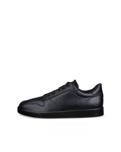 Ecco Street Lite - Men's Leather Sneaker In Black