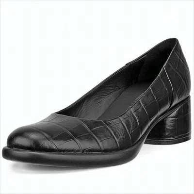 Ecco Textured Crocodile Pattern Low-heeled Pumps In Multi