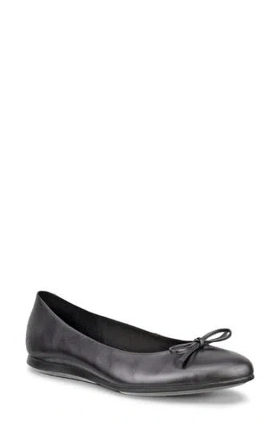 Ecco Touch Ballerina 2.0 Flat In Heavy Silver
