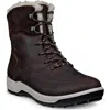Ecco Trace Lite Waterproof Faux Shearling Lined Hiking Boot In Brown